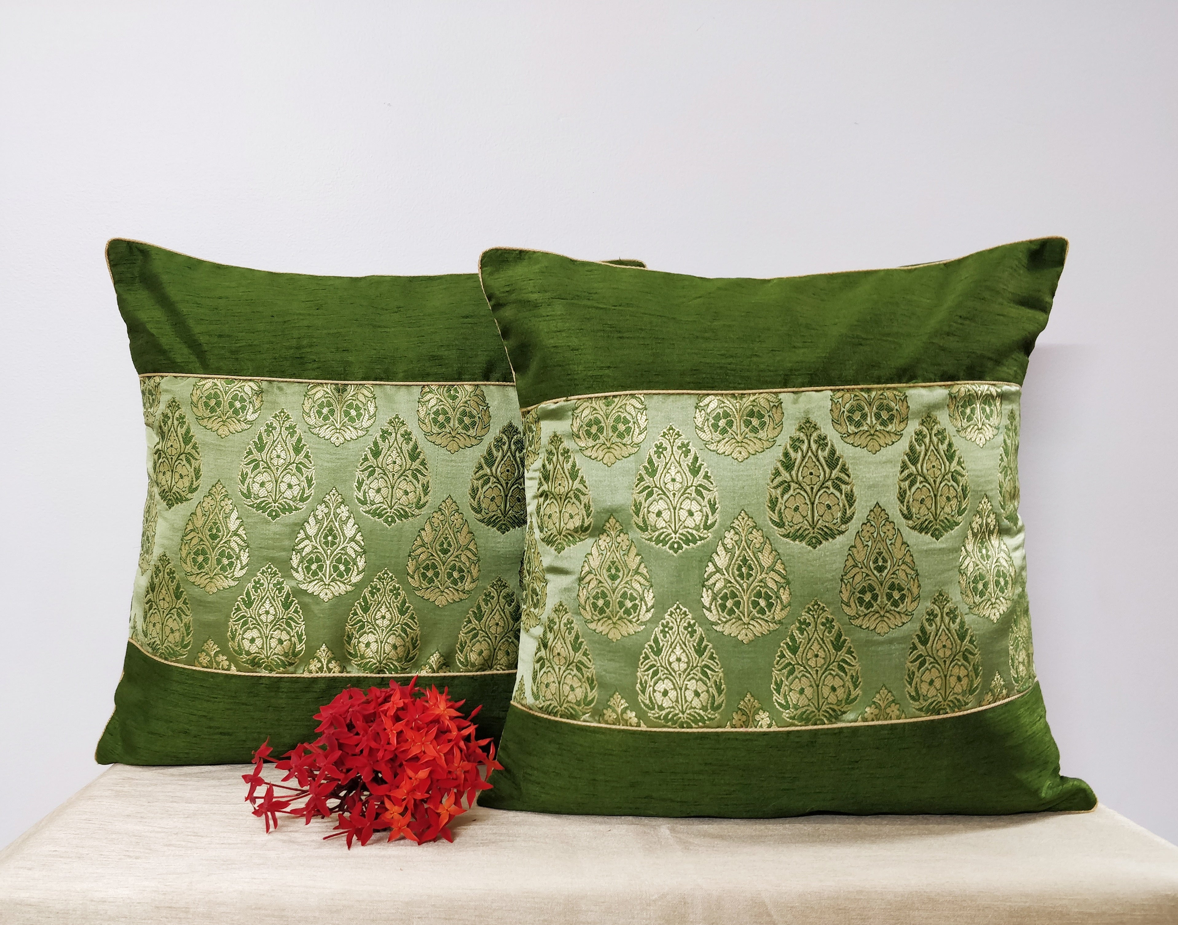 brocade cushion covers