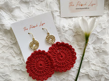 Load image into Gallery viewer, Crochet Earrings- Red
